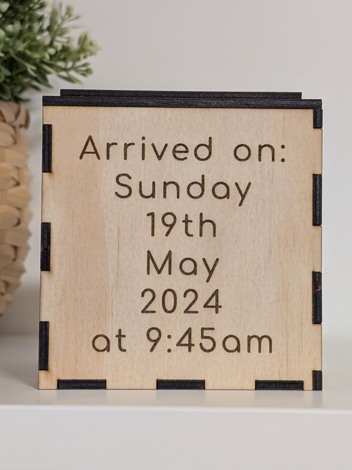 Custom Keepsake Block | Engraved Baby Memory Box
