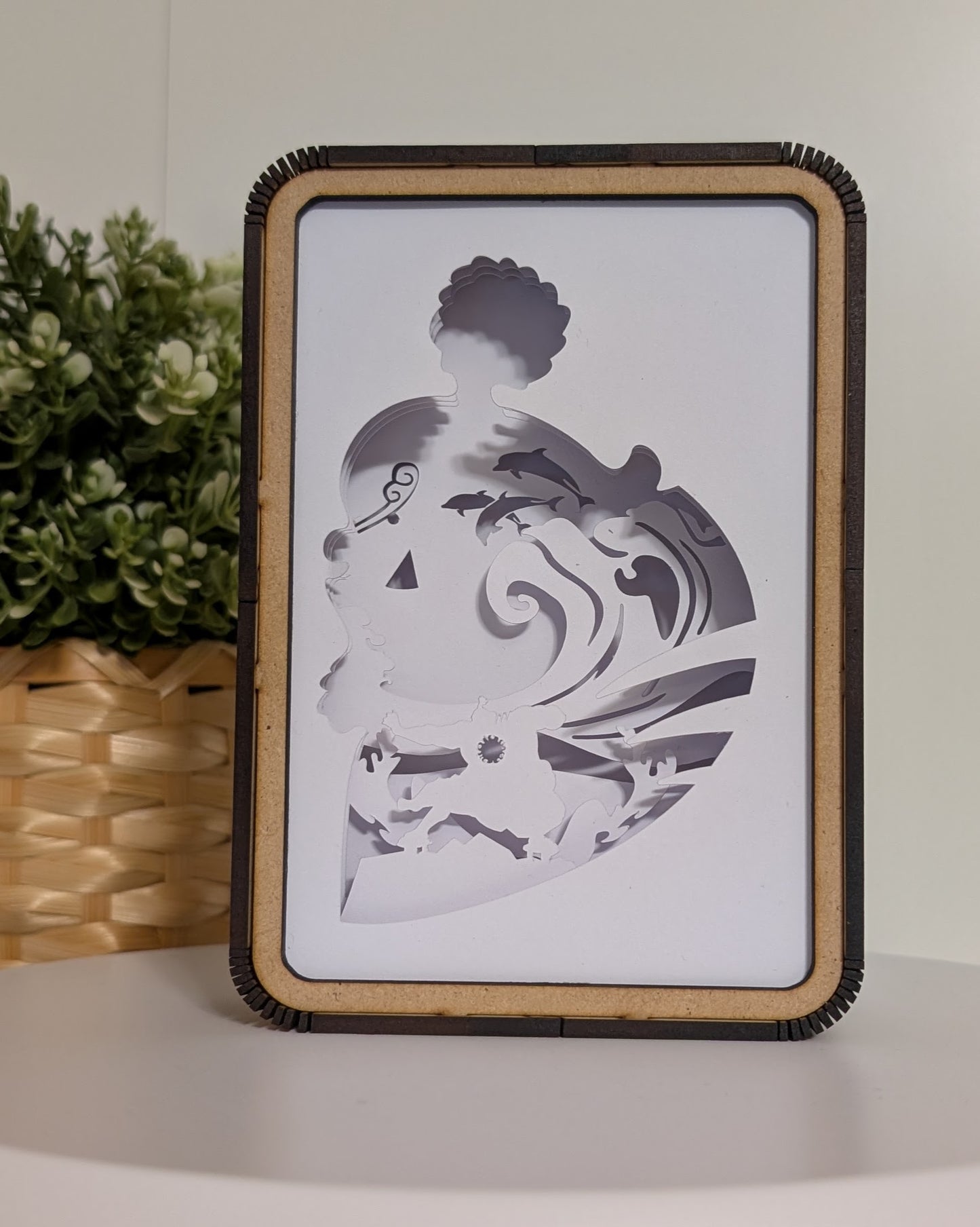 Jinbei’s Fishman Karate | LED Backlit Art - Handcrafted One Piece Shadow Box